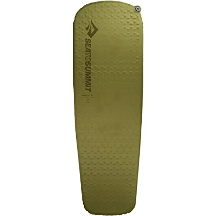 Sea to Summit Colchoneta autohinchable CAMP L oliva, Grün mit robustem 75D Polyester