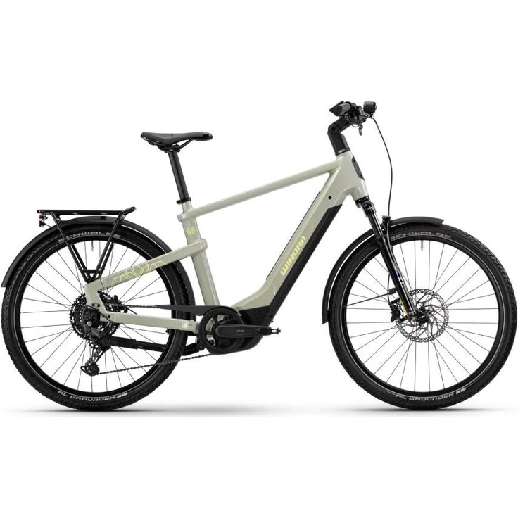 Winora Yakun X10 HIGH E-Bike, 800 Wh Akku, Bosch Performance CX Motor, ivory green, XL