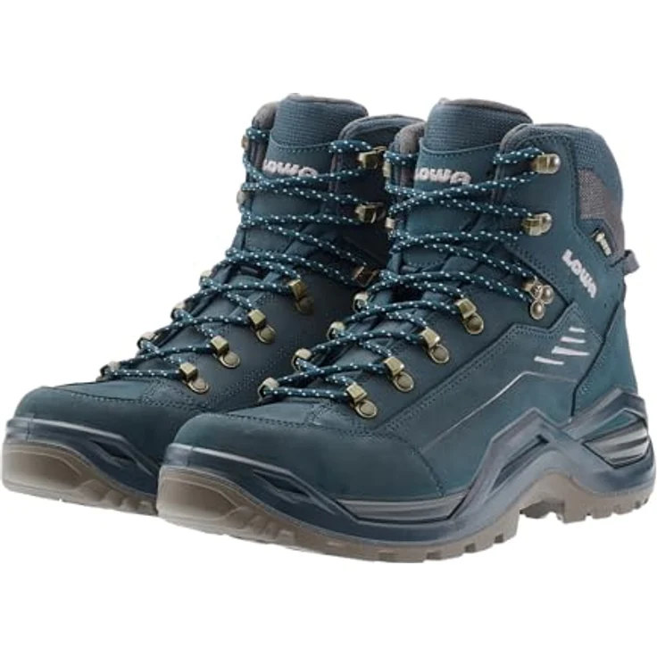 Lowa Renegade Evo Gtx Mid 41, Wanderschuh aus Leder mit 5 cm Absatzhöhe, blau – Bild 5