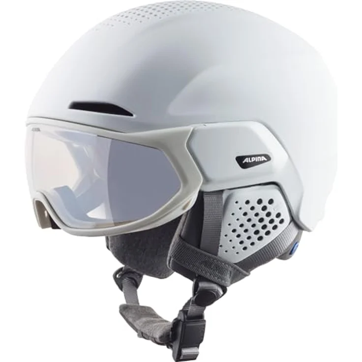 Alpina Alto V, Unisex Visierhelm in Weiß matt, 2-in-1 mit multidirektionaler Visier-Gelenksmechanik, 51-55 cm – Bild 1