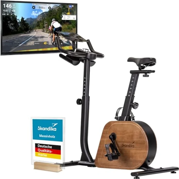 Skandika Trevek P12-G, Ergometer mit Eigenantrieb, 12 kg Schwungmasse, Bluetooth & App-kompatibel, höhenverstellbarem Lenker und Sattel – Bild 1