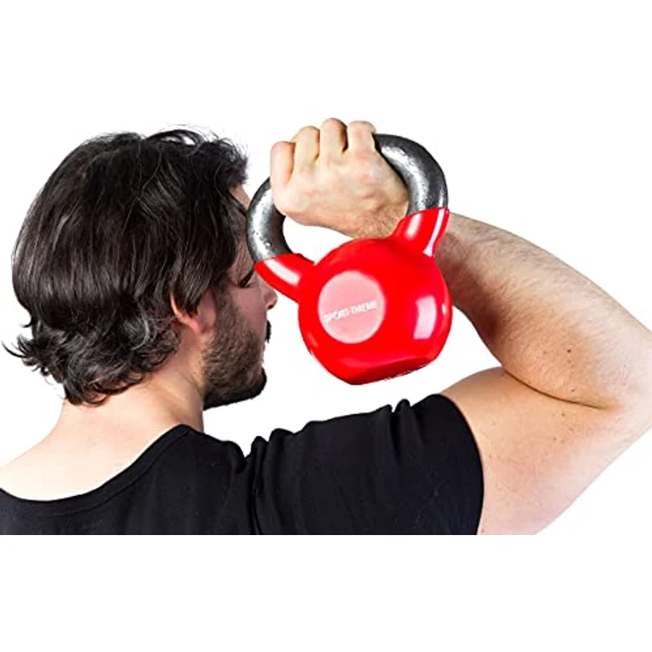 Sport-Thieme Kettlebell Vinyl | Kugelhantel, Gewichtskugel aus Gusseisen mit Soft-Vinyloberfläche | In acht Gewichtsvarianten: 4-24 kg | Markenqualität – Bild 4