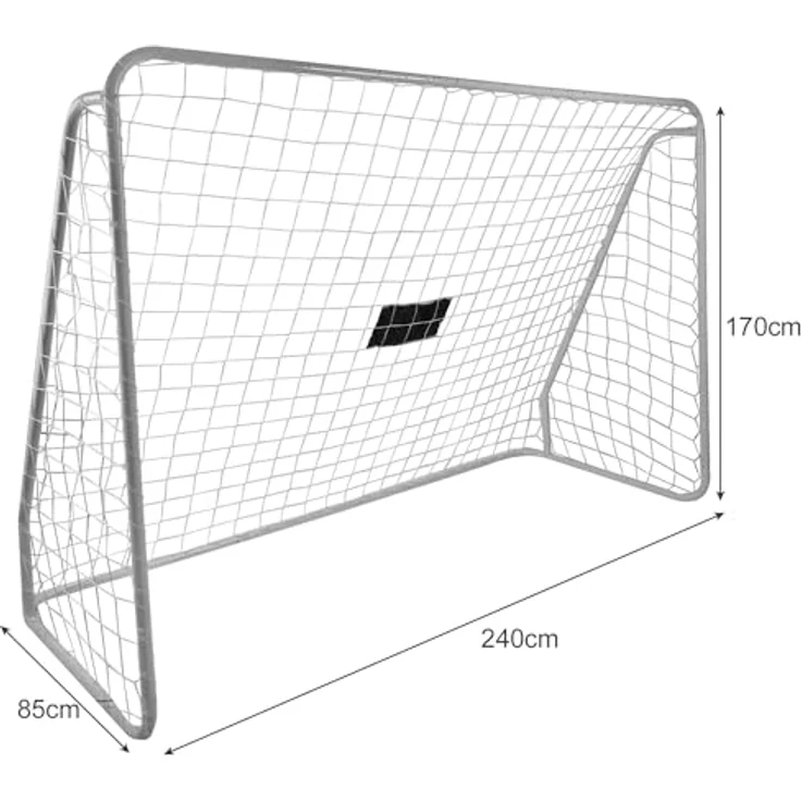TRIZAND Fußballtor mit Torwand 170x240x85 cm, robuste Stahlkonstruktion und Klick-Montagesystem, ideal für Garten und Training – Bild 5