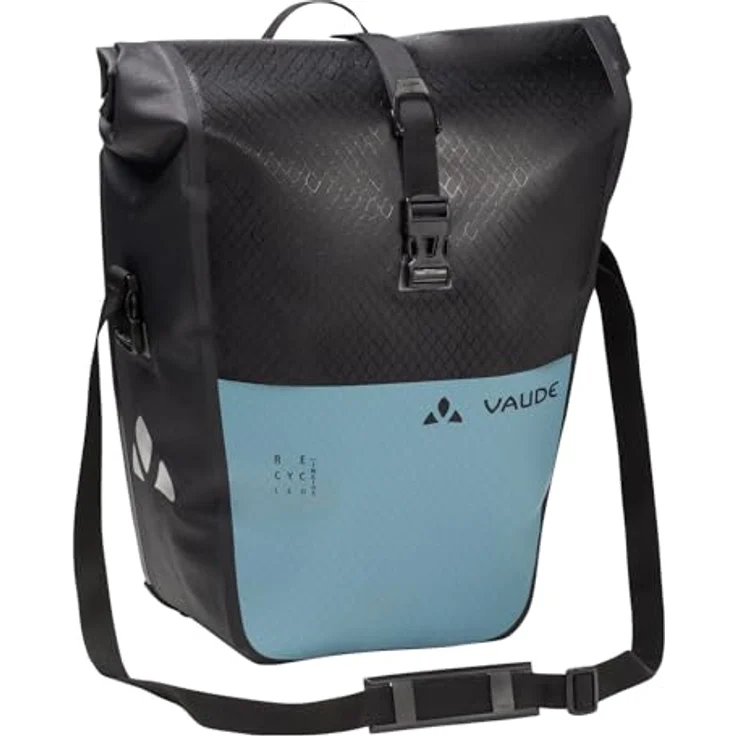 Vaude Aqua Back Single, 24 l Gepäckträgertasche, wasserdicht, recycelte Materialien, anpassbarer Rollverschluss, Fittingsystem QMR 2.0 – Bild 1