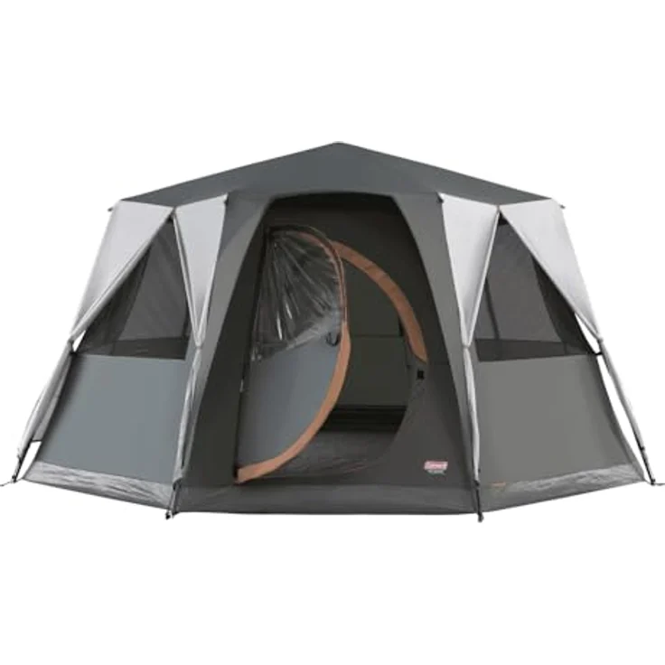 Coleman Octagon 8, Kuppelzelt für 8 Personen, grau, 2000 mm Wassersäule, inklusive Tragetasche – Bild 1