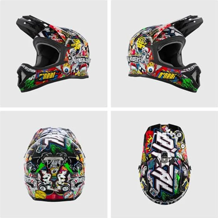 Oneal Sonus Youth Crank - Kids Fullface Helm - Multicolor 48 - 50 cm – Bild 7