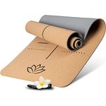 Wellax Yogamatte Kork - 100% natürliche Yogamatte rutschfest [185x66x0,6 cm] - Besonders dick & schadstofffrei - inkl. Tasche