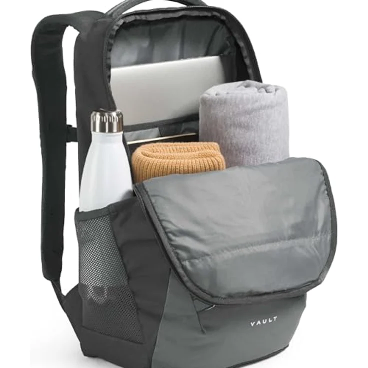 The North Face Vault 27L Rucksack, Anthracite Grey, strapazierfähiges Material, verstellbare Trageriemen, modernes Design – Bild 4