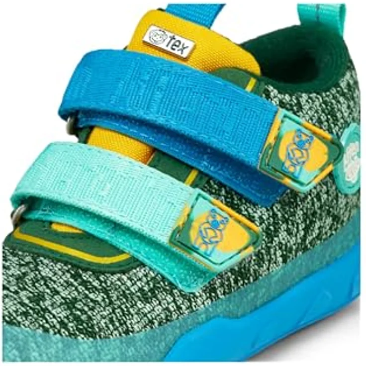 Affenzahn KNIT HAPPY Bär, Unisex Wanderschuhe, Barfussschuhe, wasserdicht und atmungsaktiv, Klettverschluss, Gummisohle, Grün (Größe 27) – Bild 7