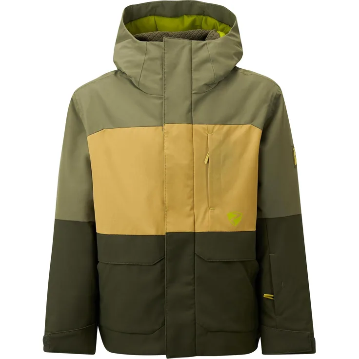 Ziener Kinder ALIM-Z Ski-Jacke, warm, atmungsaktiv, wasserdicht, mit reflektierenden Designelementen, blau