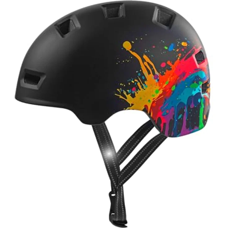 Crazy Safety Rampage Splash, Velohelm für Kinder, 57 - 61 cm, sicher und komfortabel mit attraktivem Design, optimale Belüftung – Bild 6