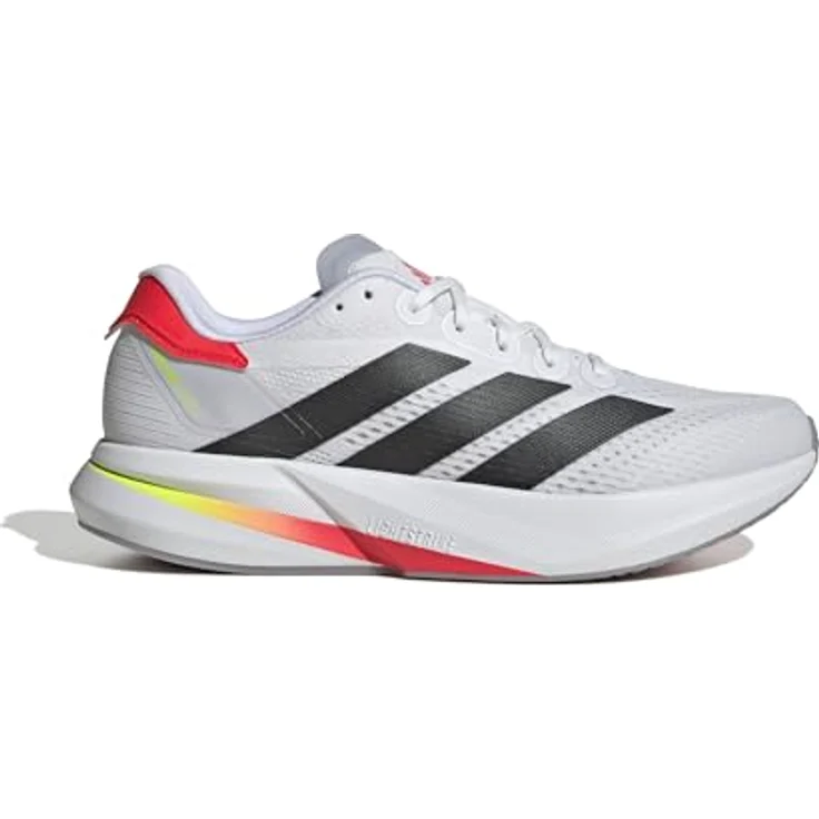 adidas Duramo Speed 2, Laufschuhe mit Lightstrike-Dämpfung und atmungsaktivem Mesh-Obermaterial, Weiss, Größe 41 1/3 – Bild 3
