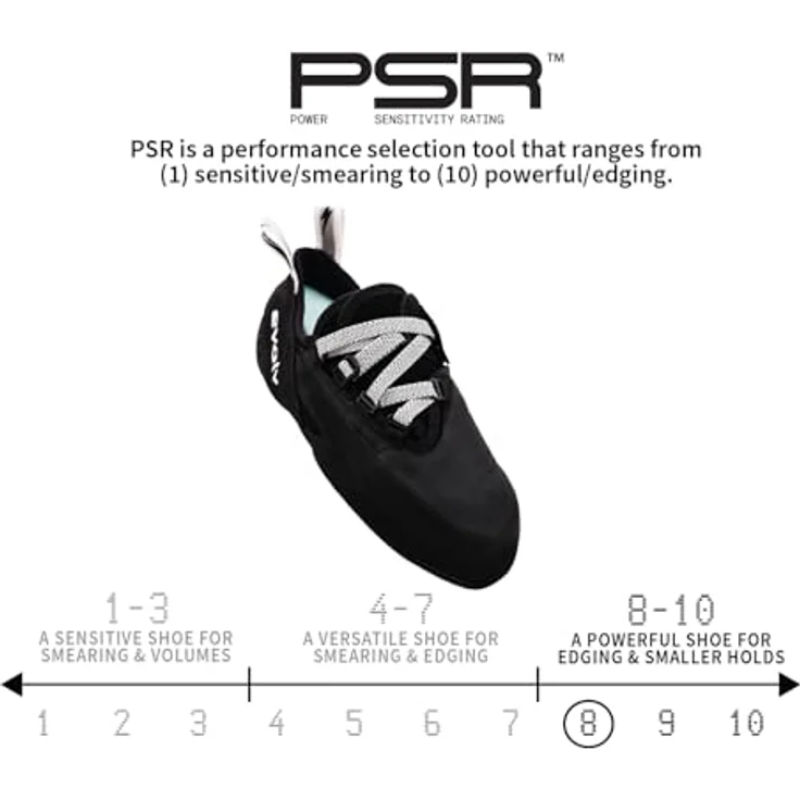 Evolv Phantom Kletterschuhe, Damen, Größe 42.5, Schwarz, ideal für Kletterer – Bild 4