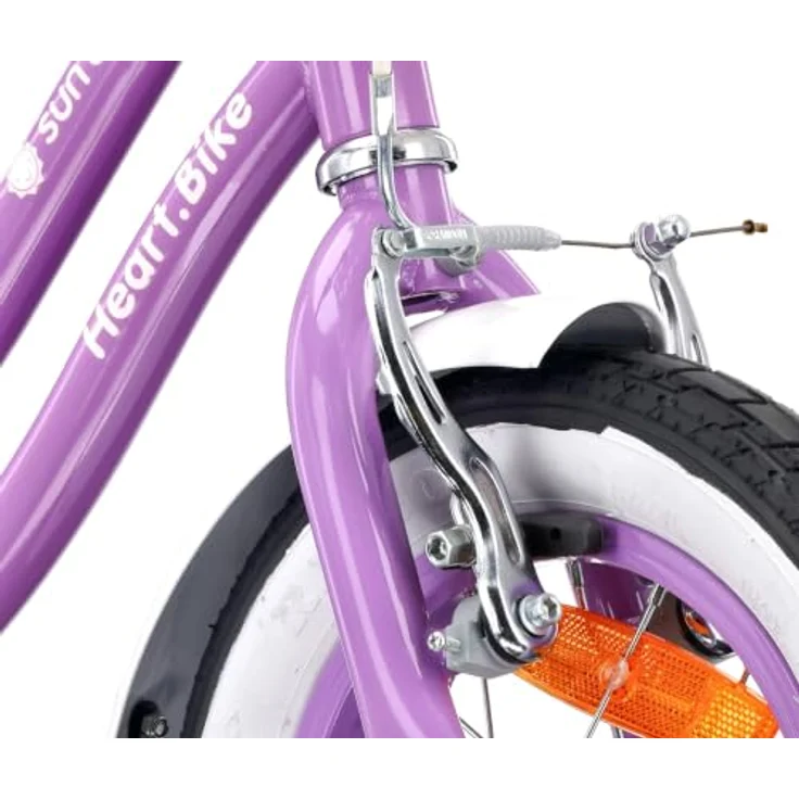 Sun Baby Heart Bike, 12 Zoll Mädchenfahrrad mit Stützrädern, lila, max. Gesamtgewicht 50 kg – Bild 5