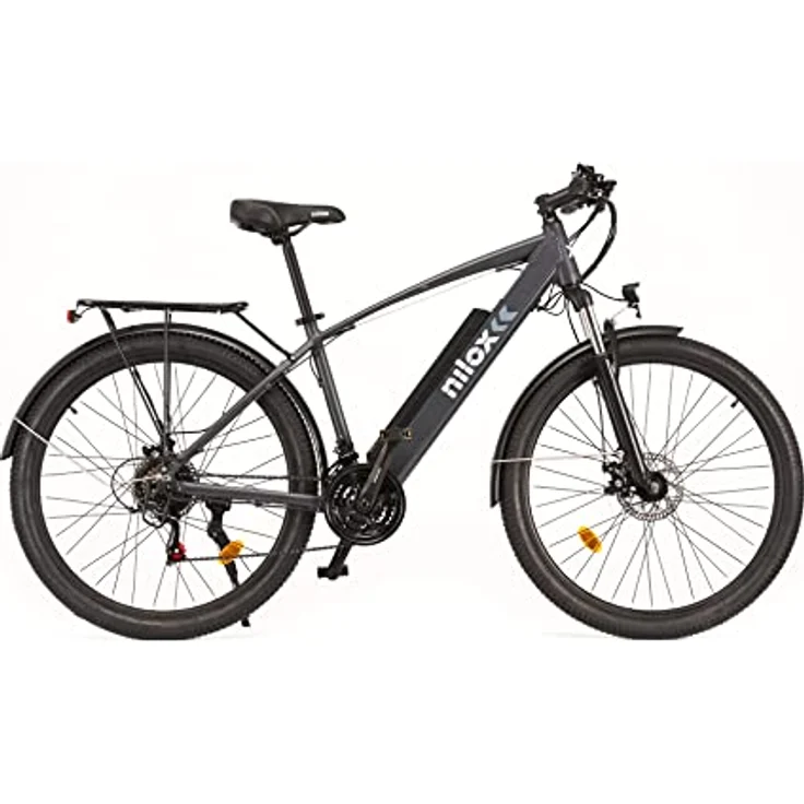 Nilox E-Bike X7 Plus, Trekkingrad Mit Tretunterstützung, 80 km Reichweite, Bis Zu 25 km/h, 36 V 250 W Motor, Halbprofilreifen – Bild 2