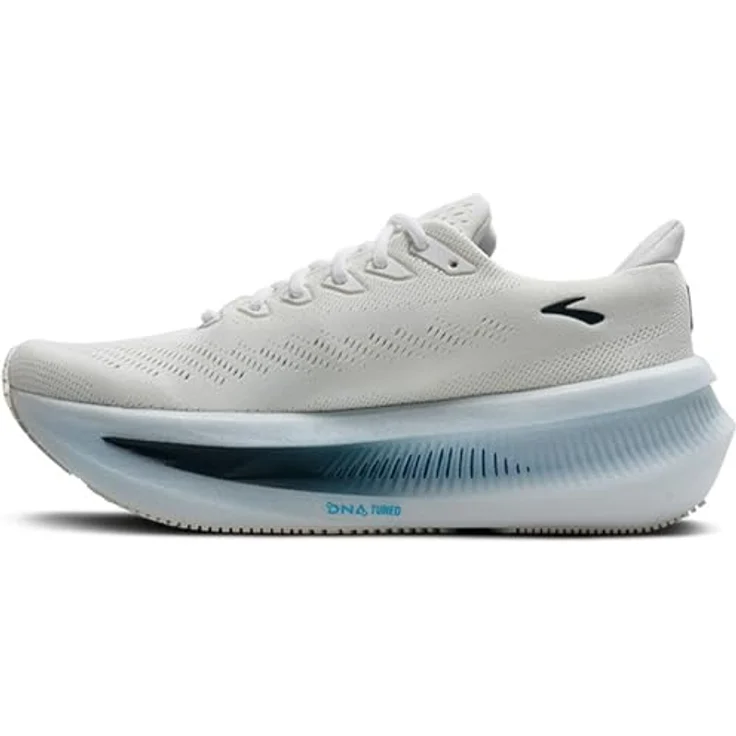 Brooks Glycerin Max 2, Neutrale Allround-Laufschuhe mit GlideRoll™-Rocker, atmungsaktives Mesh-Obermaterial, White/Orange/Green Blue Slate, Größe 48.5 – Bild 8