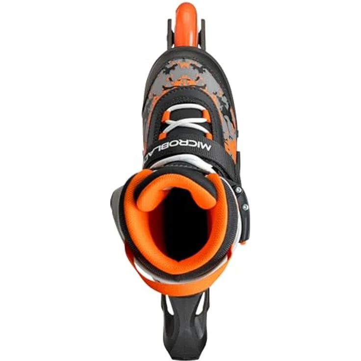 Rollerblade Microblade SL NC01, verstellbare Inlineskates für Kinder, schwarz/orange, 72mm Rollen – Bild 2