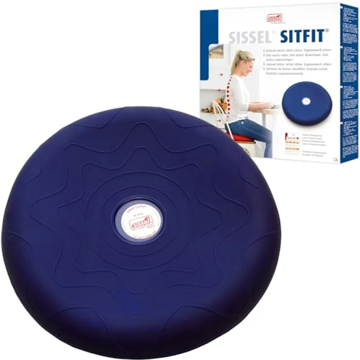 SISSEL Unisex – Erwachsene, blau SITFIT | Luftgefülltes Sitzkissen | Balance und Sitzhaltung, Ø 33 cm, 1 Stück (1er Pack)