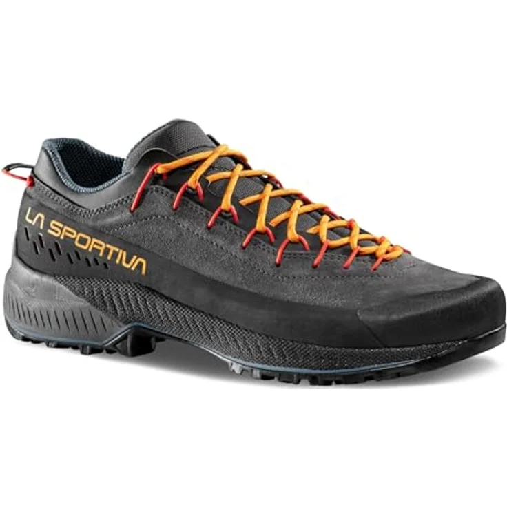 La Sportiva TX4 Evo, Zustiegsschuhe mit Vibram MegaGrip, Carbon/Cherry Tomato, EU 44,5 – Bild 2