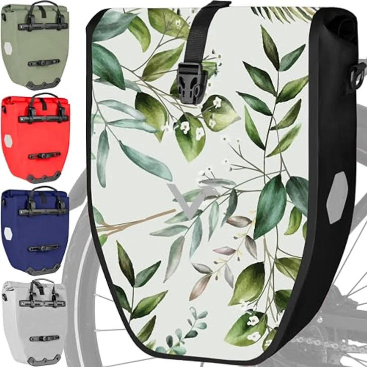 Valkental Gepäckträgertasche ValkBasic, wasserdicht, 28L Füllvolumen, mit Reflektoren und Tragegurt – Bild 1