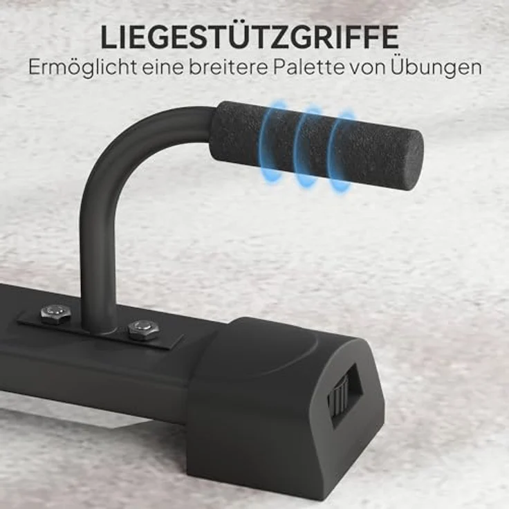 SPORTNOW Dip-Station, höhenverstellbar für Krafttraining und Calisthenics, bis 540 kg belastbar, schwarz, 2-tlg. mit Push-Up-Ständern – Bild 6