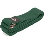 Bodhi Yogagurt 2 in 1 Yamala Belt, Baumwolle, praktisches Zubehör für Yoga und Fitness, waschbarer Carry Strap mit Metallverschluss, dunkelgrün