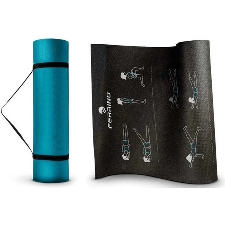 Ferrino Yogamatte, rutschfeste Trainingsmatte 186x61 cm, 8 mm dick, ideal für Yoga und Fitness