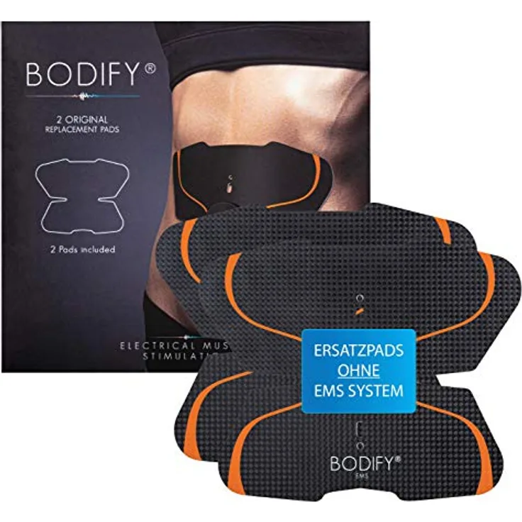 Bodify Original Ersatz-Pads 2er-Set (Ohne Controller) EMS Bauchtrainer - Bauchmuskeltrainer für Männer und Frauen