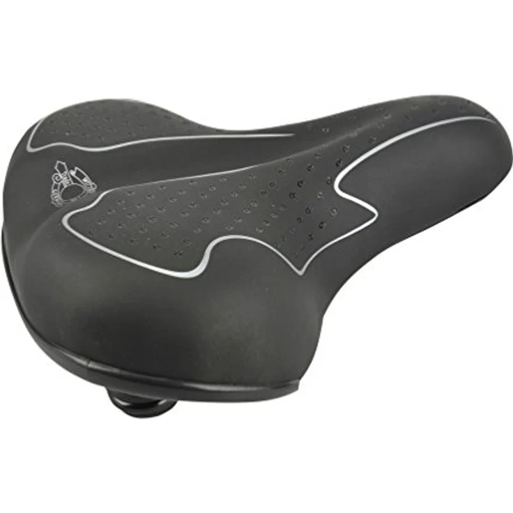 Fischer Fahrradsattel für Touren- & Cityräder, mit Elastomeren und Geleinlage für hohen Komfort, schwarz – Bild 2