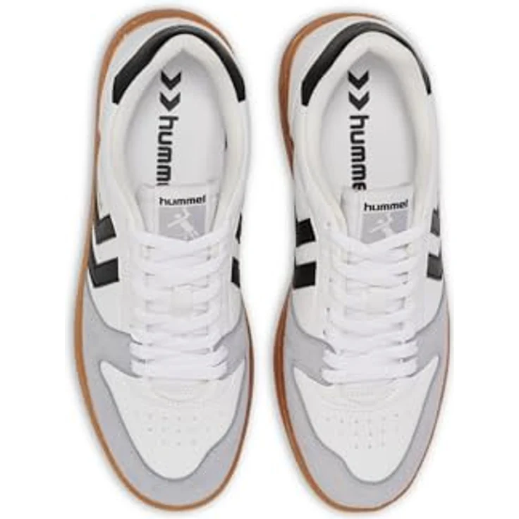 Hummel Handball Perfekt SP Indoor Schuhe, atmungsaktives Obermaterial, TPR-Außensohle, weiß/schwarz, Schuhgröße 39 EU – Bild 7