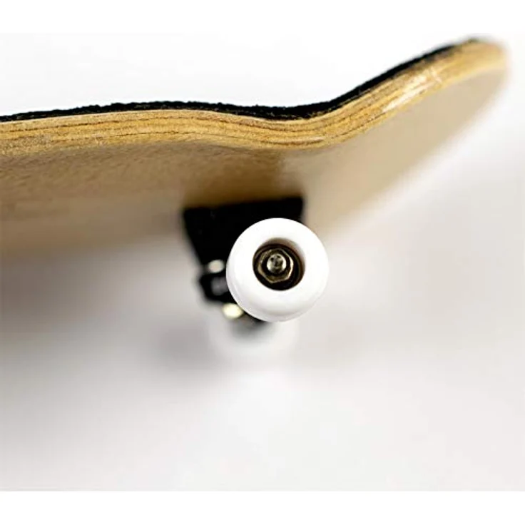 PhoneNatic Finger-Skateboard Bauset, 5-lagiges Ahornholz mit tiefem Concave und kugelgelagerten Rollen, hellbraun (Design 2) – Bild 4