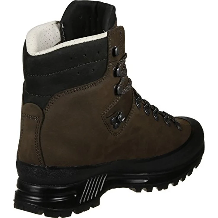 Hanwag Yukon, Herren Wanderschuhe mit Nubuk-Obermaterial, steigeisenfest, Dämpfungssystem, Größe 46.5, Braun – Bild 2
