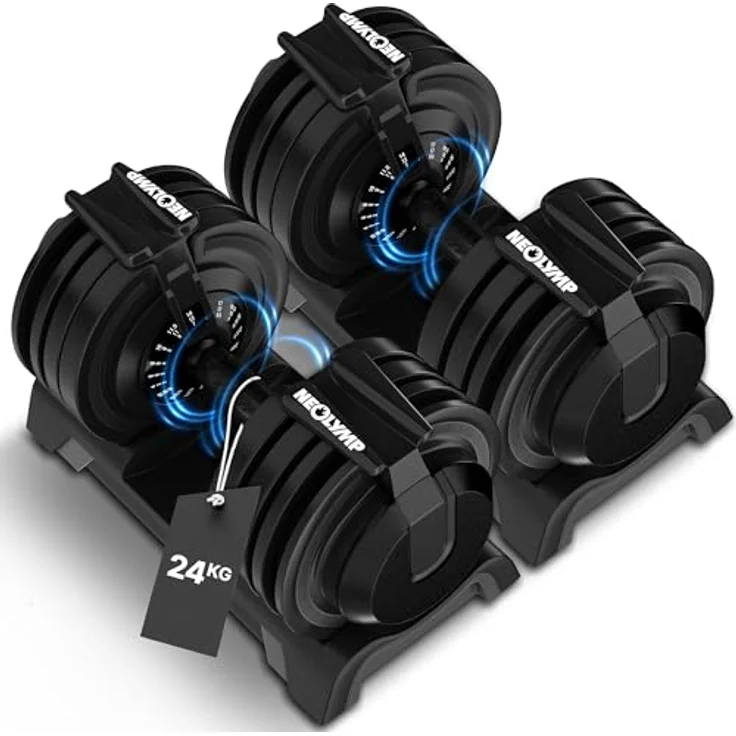 NEOLYMP 3 in 1 Hanteln Set 40kg, Verstellbare Kurzhanteln, Langhantel & Kettlebell mit 2-40kg einstellbarem Gewicht, platzsparend für Homegym – Bild 1