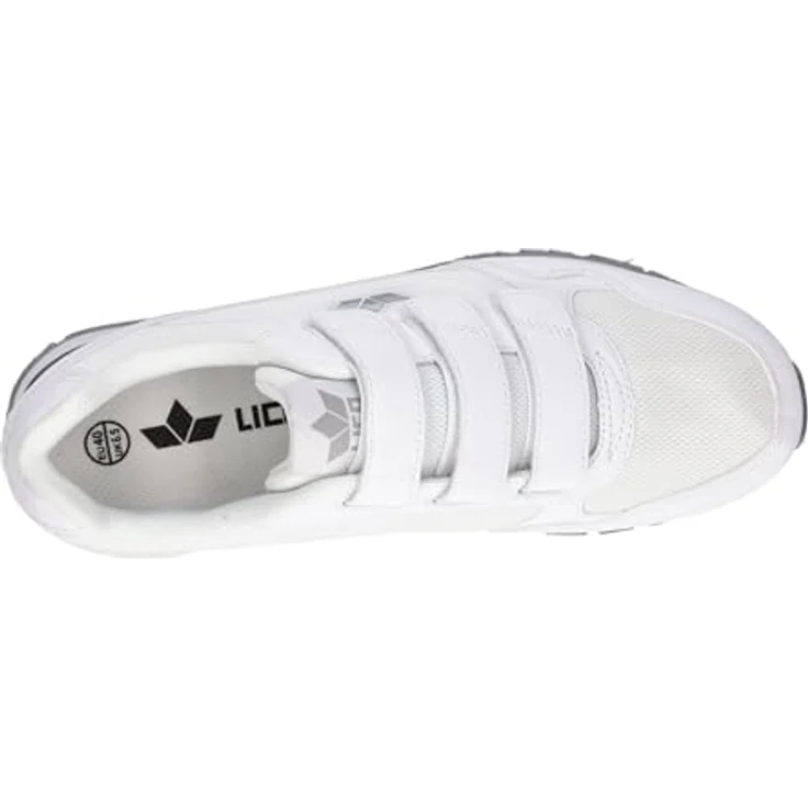 Lico Simon V, Herren Laufschuhe mit Klettverschluss, auswechselbarer Textileinlegesohle und CME-Laufsohle, Weiss – Bild 5