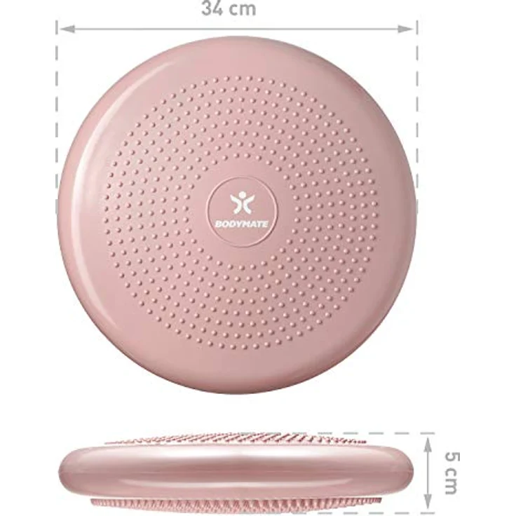 BODYMATE Ballsitzkissen inkl. Pumpe Rose-Gold 34cm Durchmesser - Balance-Kissen, Luftkissen, Balance Pad, Noppenkissen - Core-, Fitness-, Reha-, Koordinations- und Rückentraining – Bild 5