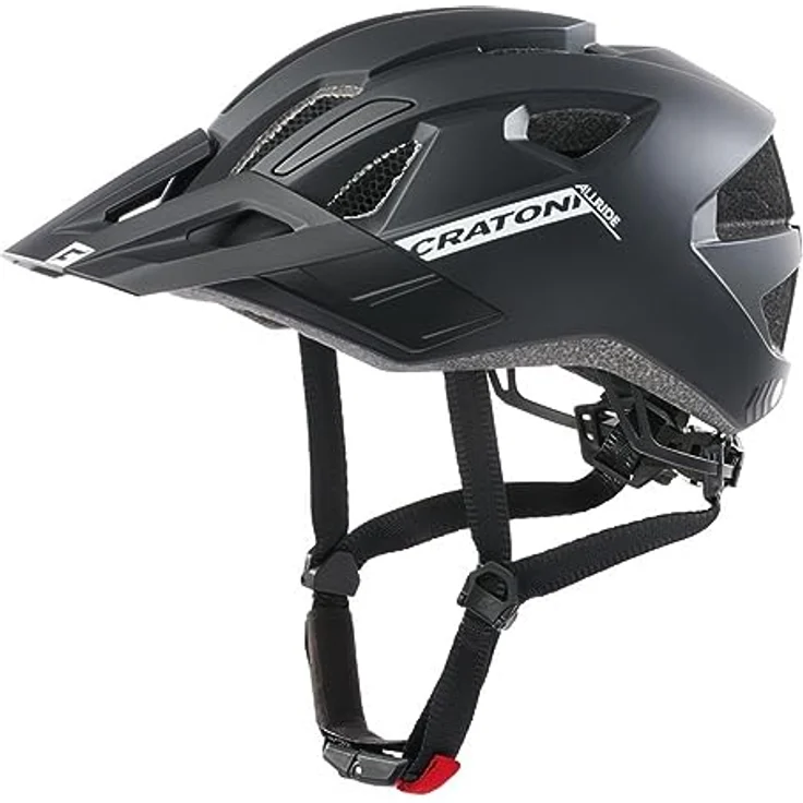 Cratoni AllRide Black Matt, Fahrradhelm mit RLS Größenverstellsystem, Reflektoren und optionalem Rücklicht – Bild 2