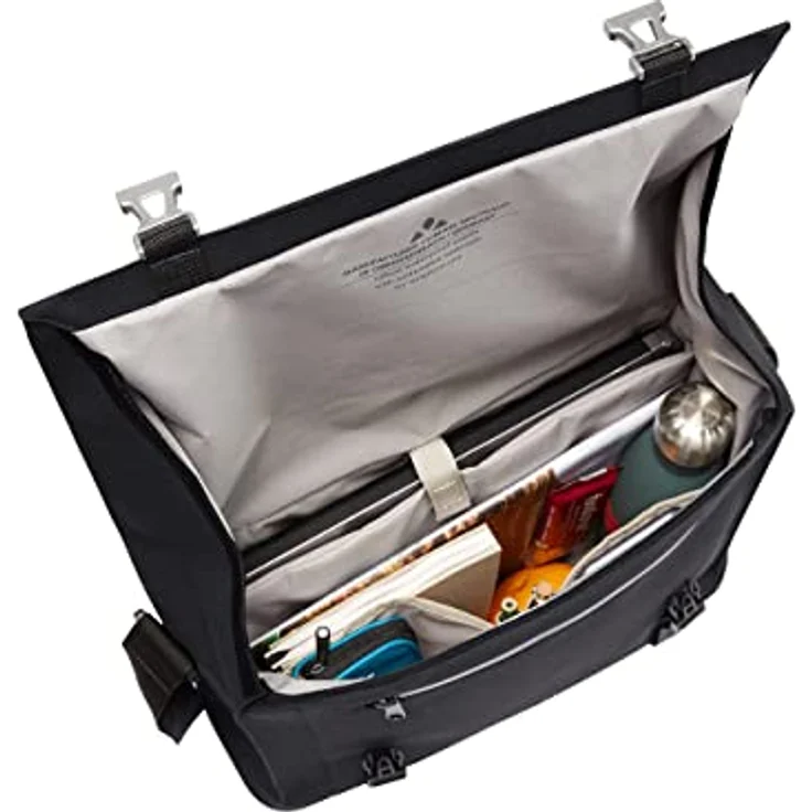 Vaude Velotasche Bayreuth M, 12 l Gepäckträgertasche aus 100% recyceltem Polyester, wasserdicht, mit Laptop-Fach – Bild 5