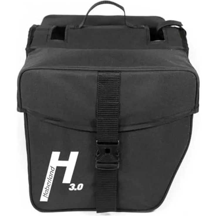 Haberland Gepäckträgertasche Doppeltasche Basic M 3.0, 25 Liter, formstabil mit Klettbandbefestigung und Reflexstreifen