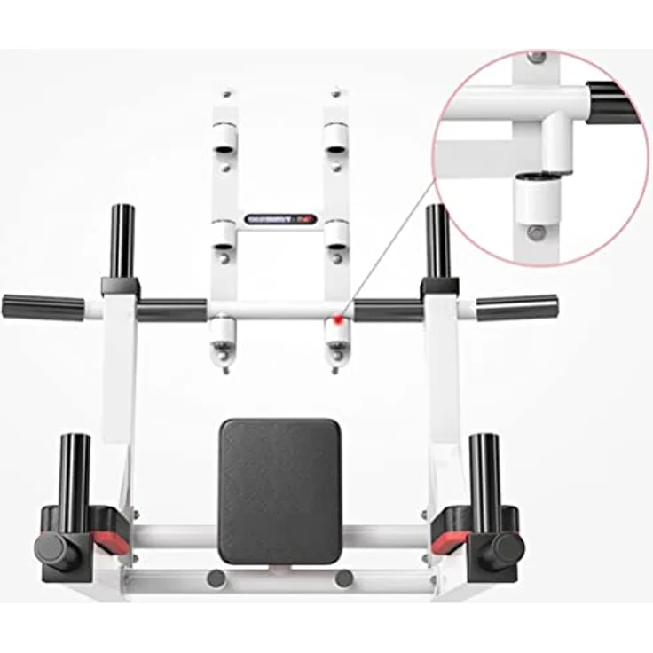 HAKENO Multifunktionelle Klimmzugstange für die Wandmontage Dip Station 2 in1 Pull Up Bar Wand Belastbarkeit bis 500kg – Bild 4