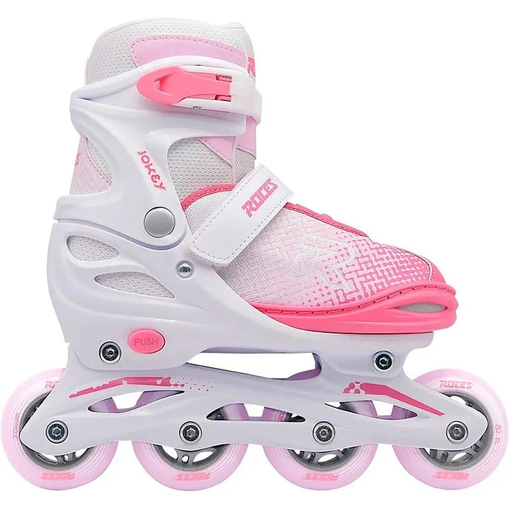 Roces Jokey X Kinder-Inlineskates, Größenanpassung EU 34-37, weicher Schuh, hohe Bewegungsfreiheit, weiß