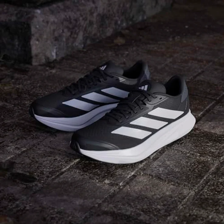 Adidas Duramo SL2 Laufschuhe Herren, cblack/ftwwht/grefiv, atmungsaktives Obermaterial, gepolsterte Zwischensohle, rutschfeste Gummisohle – Bild 16