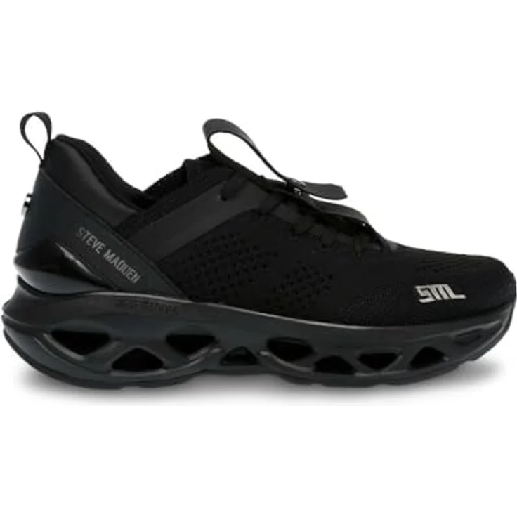 Steve Madden Surge 1, Damen Laufschuhe Schwarz EU 38, Atmungsaktives Mikro-Mesh, Plateausneaker mit Gummiaußensohle – Bild 1