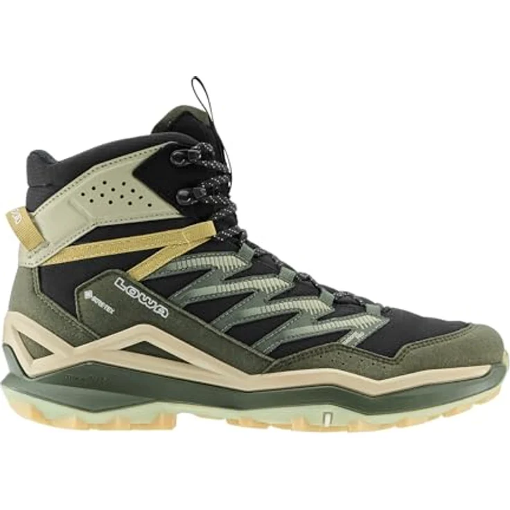 LOWA Maddox Pro GTX Mid Wanderschuhe, schwarz, Größe 47, Synthetik-Obermaterial, Schnürer – Bild 1