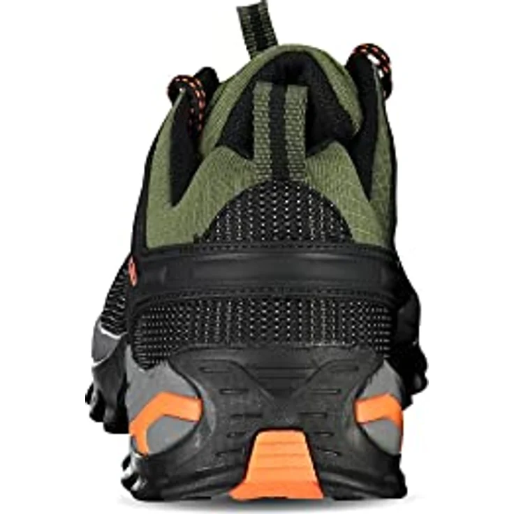 CMP Rigel Low WP Herren Wanderschuh, wasserdicht, grün/orange, mit TPU-Fersenkappe und EVA-Zwischensohle – Bild 3