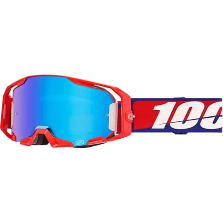 100% ARmatic Mirror LensBest, Skibrille mit Ultra-HD-Gläsern, 6-Punkt-Verriegelung und 48 mm breitem Riemen