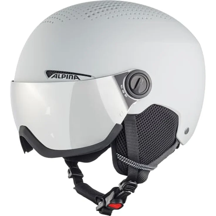 Alpina Arber Visor Q-lite Grey Matt, Größe 58 - 61 cm - Ski- & Snowboardhelm, Farbe Grau – Bild 2