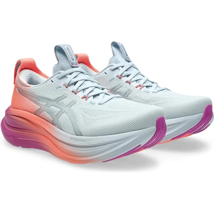 Asics Gel-Nimbus 28, Laufschuhe mit maximaler Dämpfung und sicherem Grip, sky/digital sakura, Größe: 8 – Bild 6