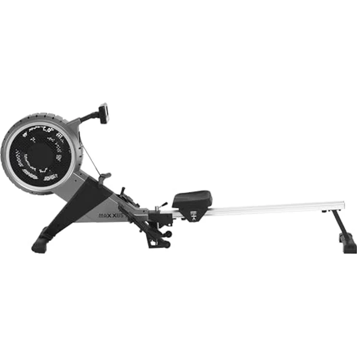 MAXXUS Rudergerät 7.4 - Klappbar, Verstellbar, Magnetbremssystem, Luftwiderstand, 8 Stufen, 120 kg, LCD, Kugelgelagerter Rudersitz, Ergonomisch - Schwarz - Rudermaschine, Ruderzugmaschine, Rower für Zuhause – Bild 3