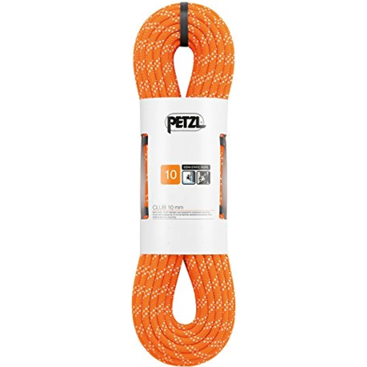 PETZL Verticality, Halbstatisches Kletterseil, 10 mm Durchmesser, orange, 60m, EverFlex-Behandlung, ClimbReady-Technologie