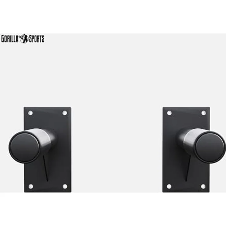 GORILLA SPORTS Klimmzugstange Dip-Station, Wandmontage, 350kg Belastbar, mit Griffen 51cm, Stahl, Schwarz – Bild 3